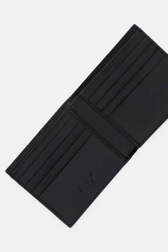 Accesorii Armani Exchange portofel bărbătesc din piele XM000168.AF22541.NOS negru