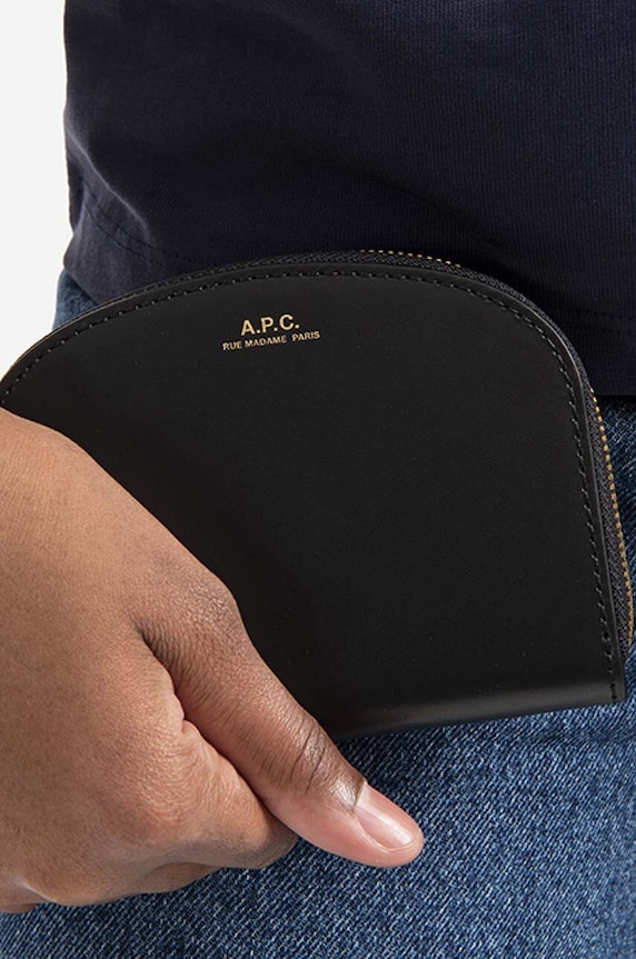 Kožená peňaženka A.P.C. PXAWV.F63219