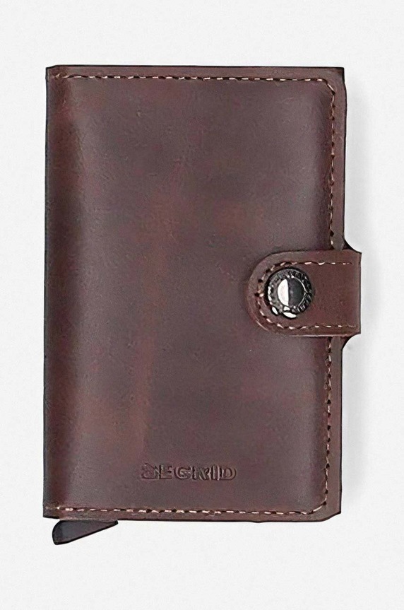 Secrid portfel RFID skórzany skóra licowa bordowy MV.Vintage