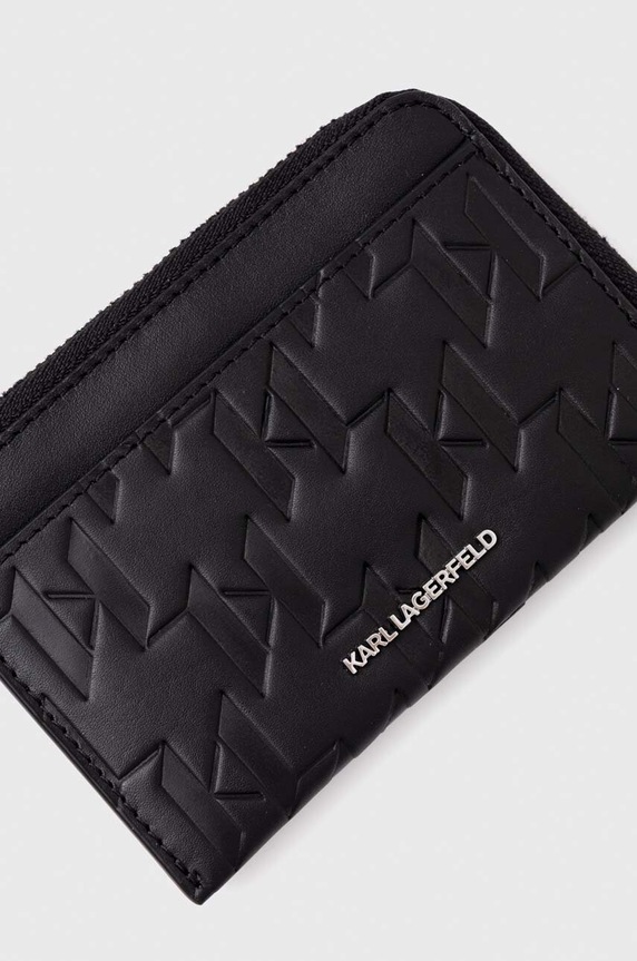 Аксесуари Шкіряний гаманець Karl Lagerfeld 240M3221 чорний