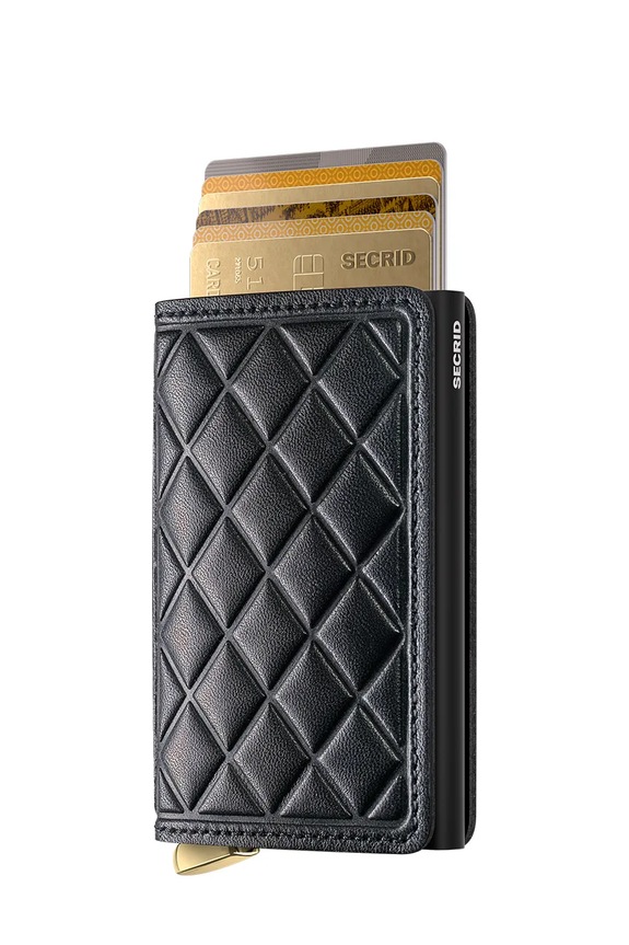 Δερμάτινο πορτοφόλι Secrid EMBOSS DIAMOND SEd.Emboss.Diamond μαύρο ZA00