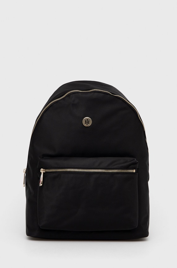 Ruksak Tommy Hilfiger jednofarebný čierna AW0AW10264.NOS