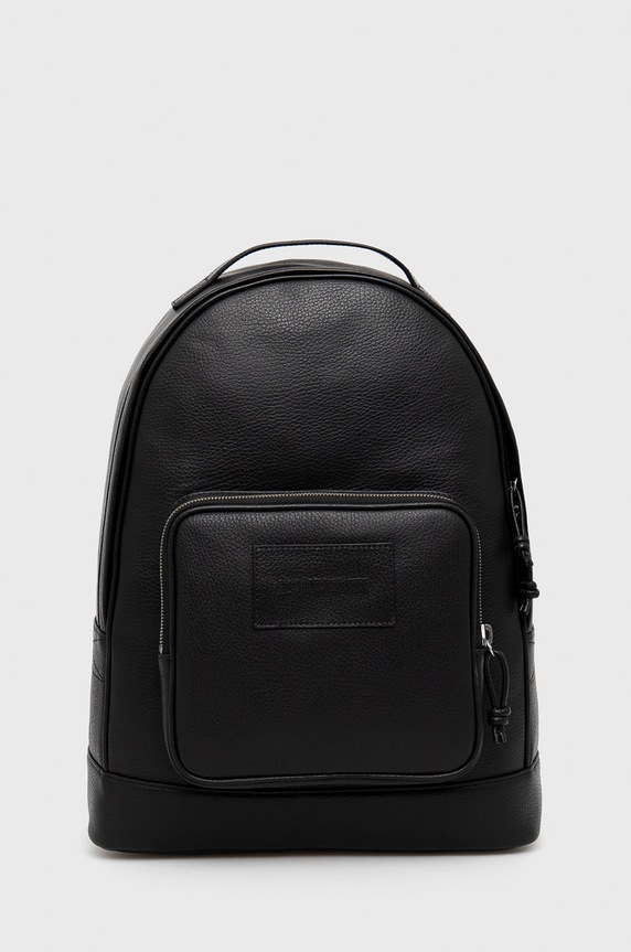Kožni ruksak Emporio Armani bez uzorka crna Y4O334.Y068E.NOS