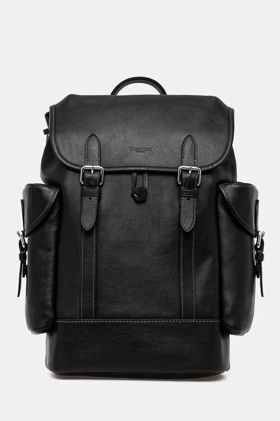 Coach plecak skórzany skóra licowa czarny CV982