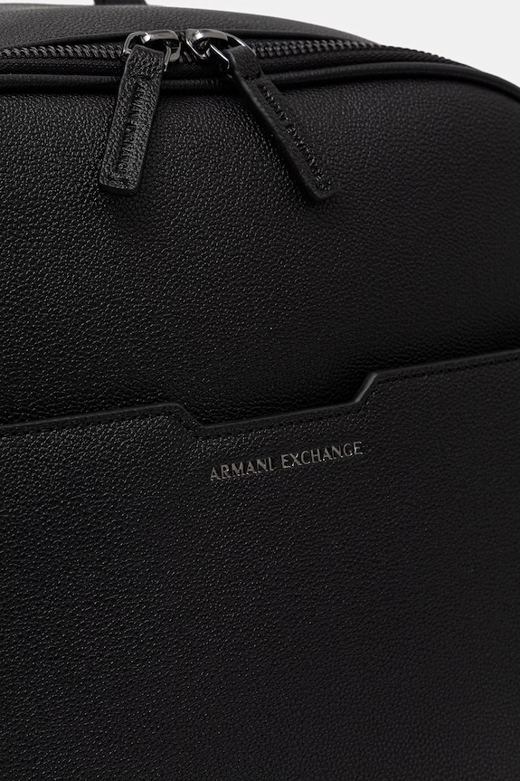 Armani Exchange plecak męski z imitacji skóry czarny XM002582.AF22651.NOS