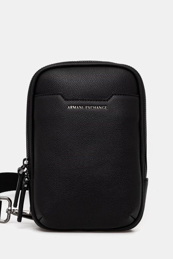 Armani Exchange saszetka męska z imitacji skóry czarny XM002587.AF22651.NOS