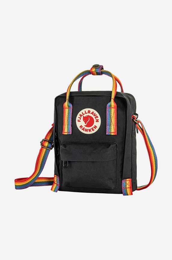 Malá taška Fjallraven Kanken Rainbow Sling F23623.550.907 čierna SS26