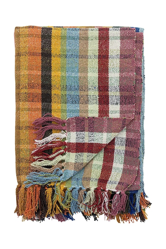 Καλύμμα από βαμβάκι Bloomingville Elmy 160 x 130 cm πολύχρωμο 82066443