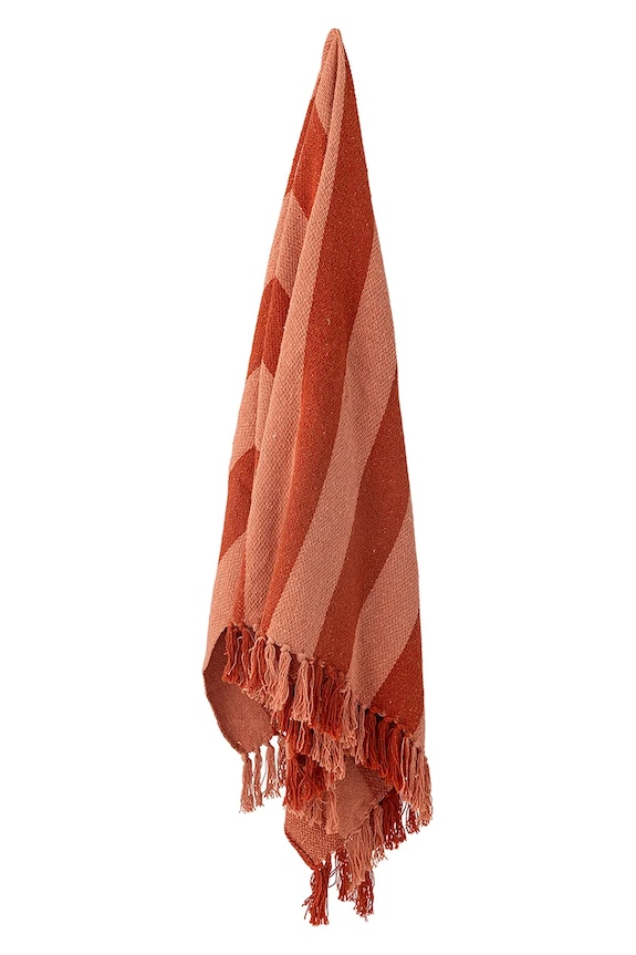 Κουβέρτα Bloomingville Frello 160 x 130 cm 82062679 πορτοκαλί AA00