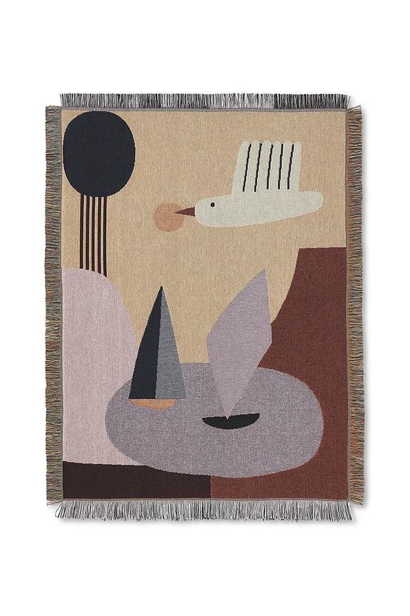 ferm LIVING koc Bird 110 x 80 cm multicolor 1104266369