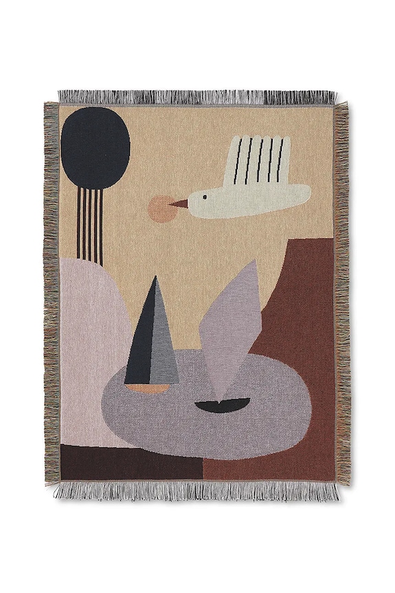 ferm LIVING koc Bird 110 x 80 cm multicolor 1104266369