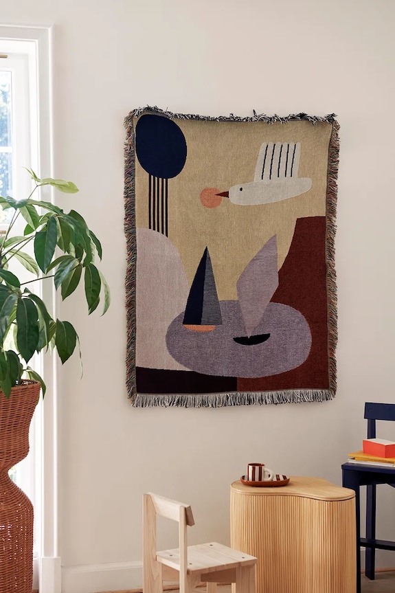 ferm LIVING koc Bird 110 x 80 cm 1104266369 multicolor AA00