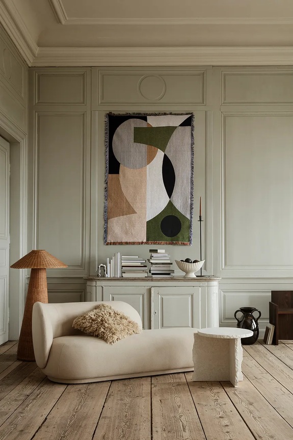 ferm LIVING coperta di cotone Entire 120 x 170 cm multicolore 1104264871