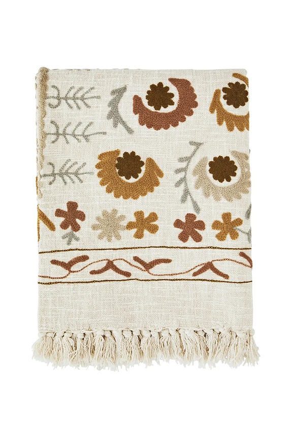 Madam Stoltz ágytakaró Suzani 130 x 180 cm bézs 224.2002