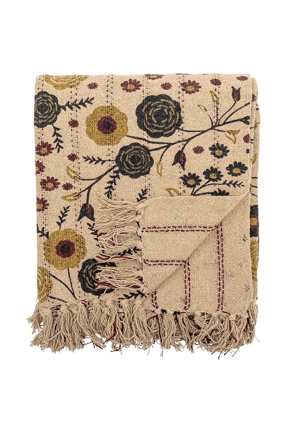 Bloomingville cuvertură de pat din bumbac Eydis 160 x 130 cm multicolor 82062912