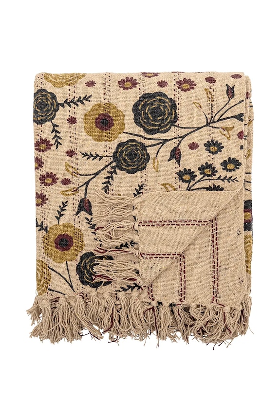 Bloomingville cuvertură de pat din bumbac Eydis 160 x 130 cm multicolor 82062912