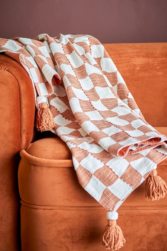 Bombažno posteljno pregrinjalo Bloomingville Chola 150 x 130 cm 82066527 pisana