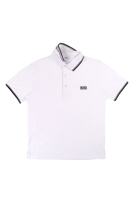Boss - Dětské polo tričko 116-152 cm s límečkem bílá J25P17.116.152