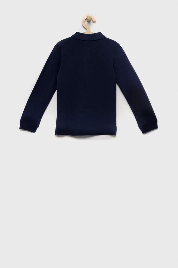 Dětské bavlněné tričko s dlouhým rukávem United Colors of Benetton 3089G3009.P.NOS námořnická modř AA00