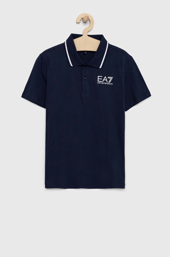 EA7 Emporio Armani polo bawełniane dziecięce bawełna granatowy 8NBF51.BJ02Z