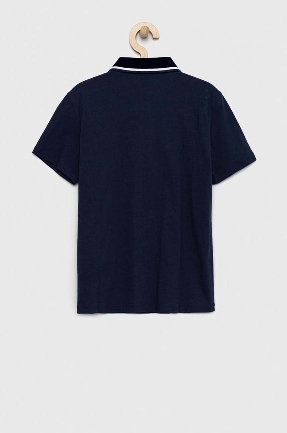 EA7 Emporio Armani polo bawełniane dziecięce 8NBF51.BJ02Z granatowy AW24