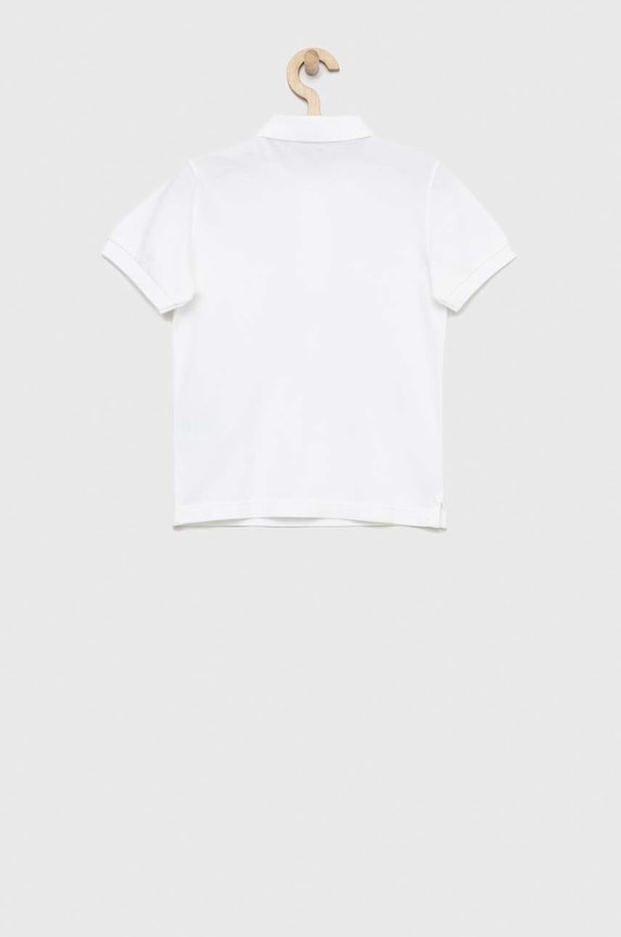 Παιδικά βαμβακερά μπλουζάκια πόλο United Colors of Benetton 3089C300Q.G.NOS λευκό AA00