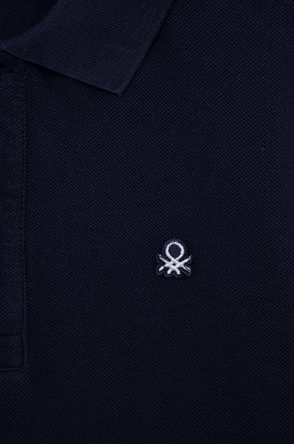 Chlapec Detská bavlenná polokošeľa United Colors of Benetton 3089C300Q.G.NOS tmavomodrá