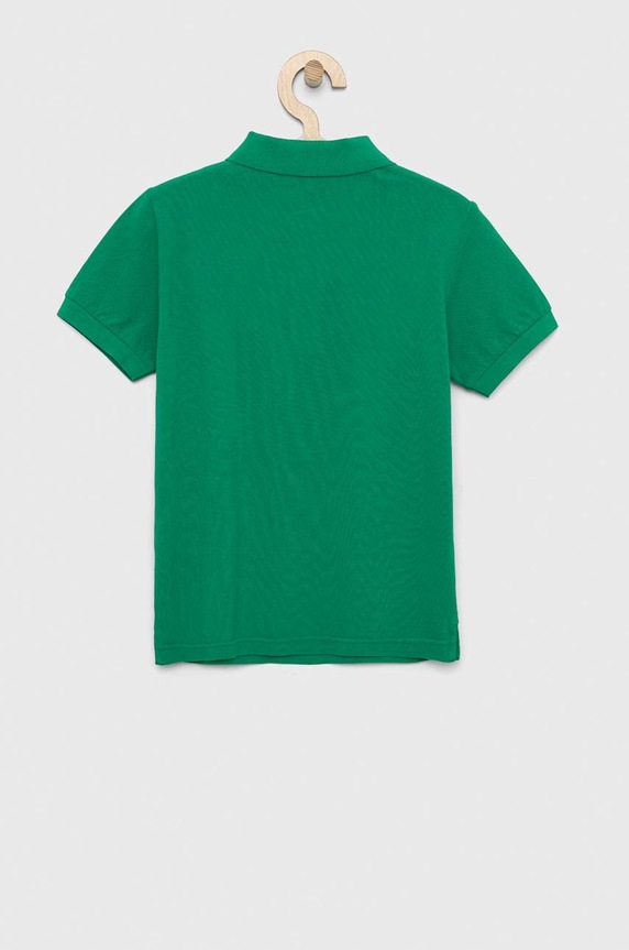 Detská bavlenná polokošeľa United Colors of Benetton 3089C300Q.G.NOS zelená AA00