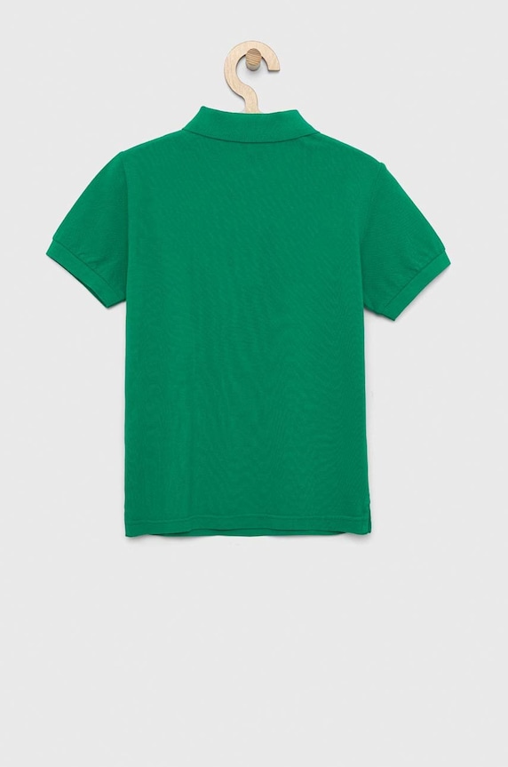 Detská bavlenná polokošeľa United Colors of Benetton 3089C300Q.G.NOS zelená AA00