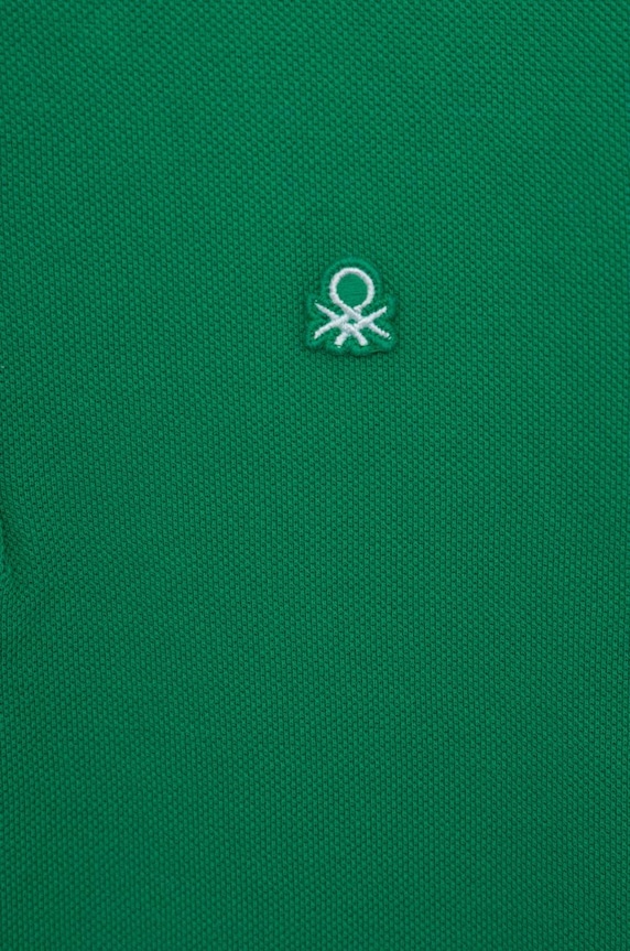 Chlapec Detská bavlenná polokošeľa United Colors of Benetton 3089C300Q.G.NOS zelená