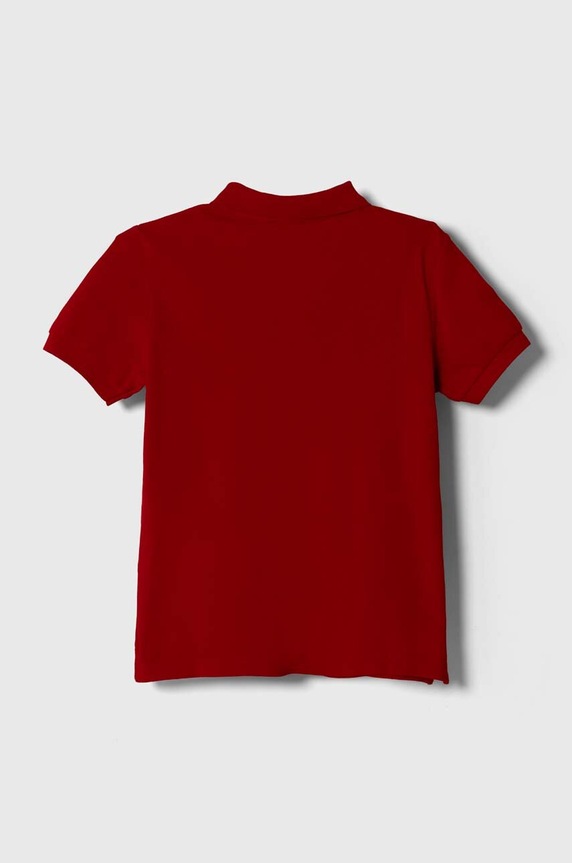 Παιδικά βαμβακερά μπλουζάκια πόλο United Colors of Benetton 3089C300Q.G.NOS.9BYX κόκκινο AA00
