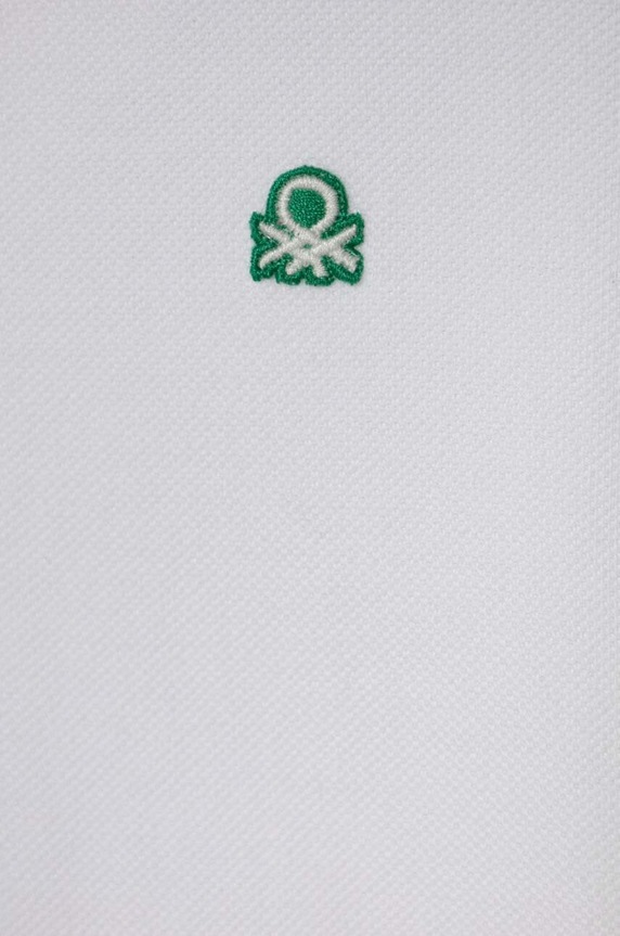 Chlapec Detská bavlnená košeľa s dlhým rukávom United Colors of Benetton 3089C300Z.G.NOS biela