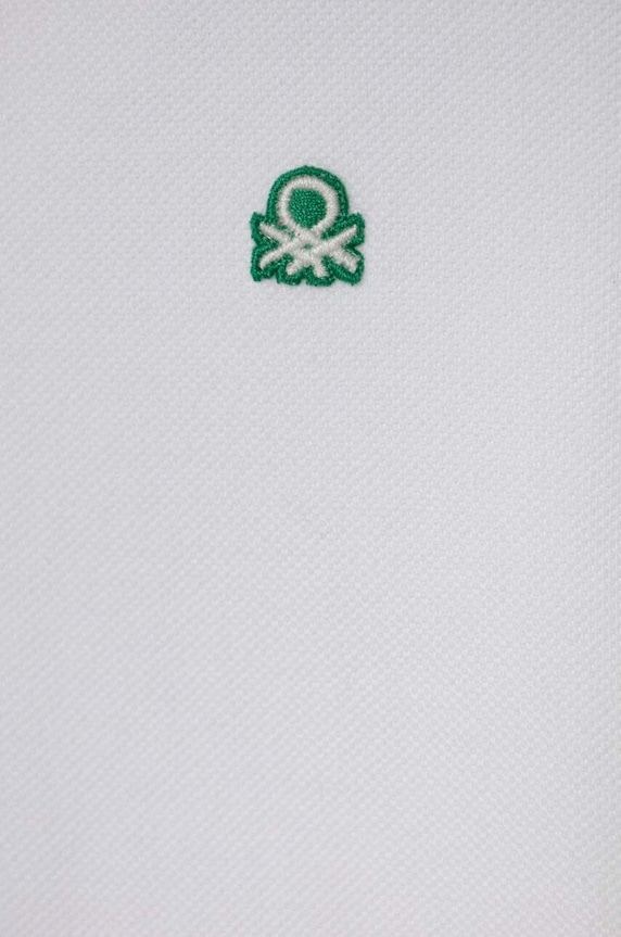 Chlapec Detská bavlnená košeľa s dlhým rukávom United Colors of Benetton 3089C300Z.G.NOS biela