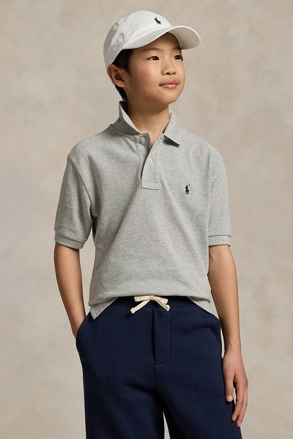 Polo Ralph Lauren polo dziecięce bawełniane szary 323603252002