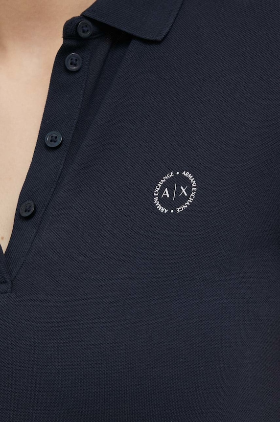 Pamučna polo majica Armani Exchange 8NYF73.YJ17Z.NOS mornarsko plava