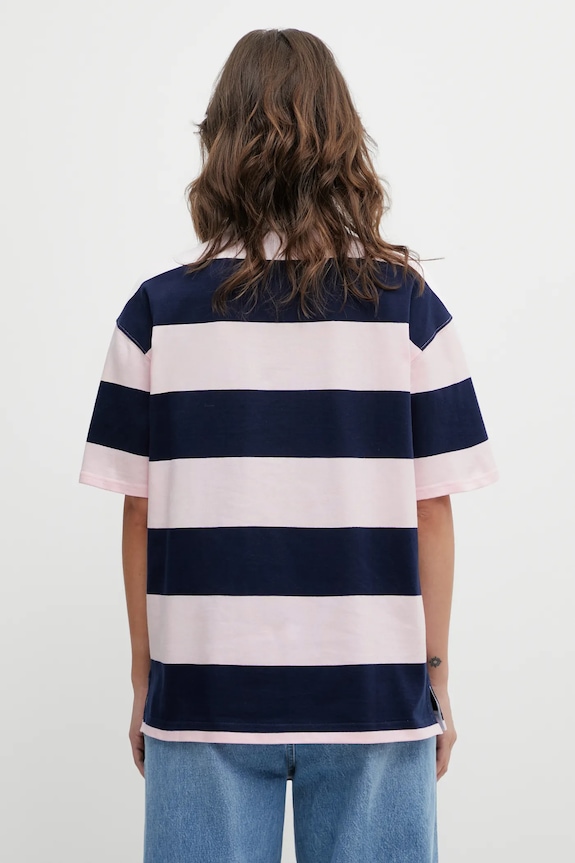 Odzież Coperni polo bawełniane Striped Polo COPJS117F5026 różowy