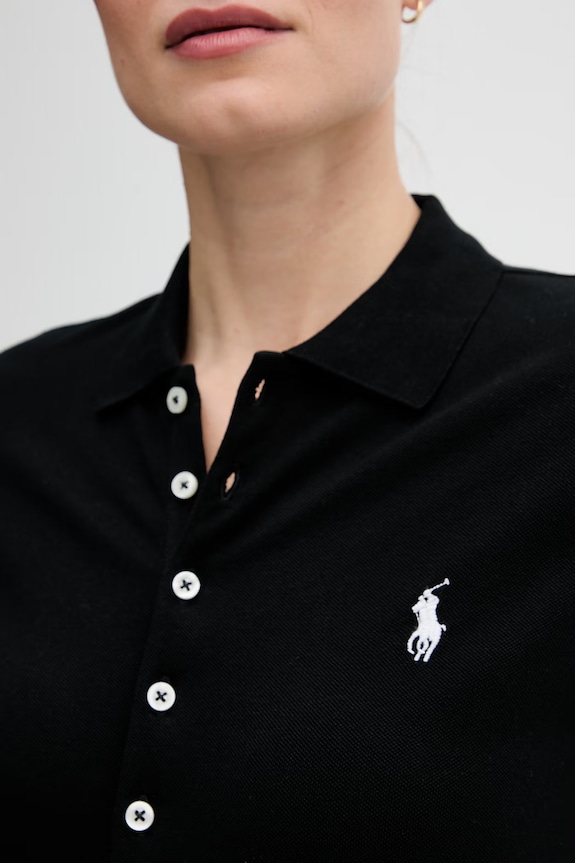 Polo Ralph Lauren тениска с яка дамска 211B18200 черен