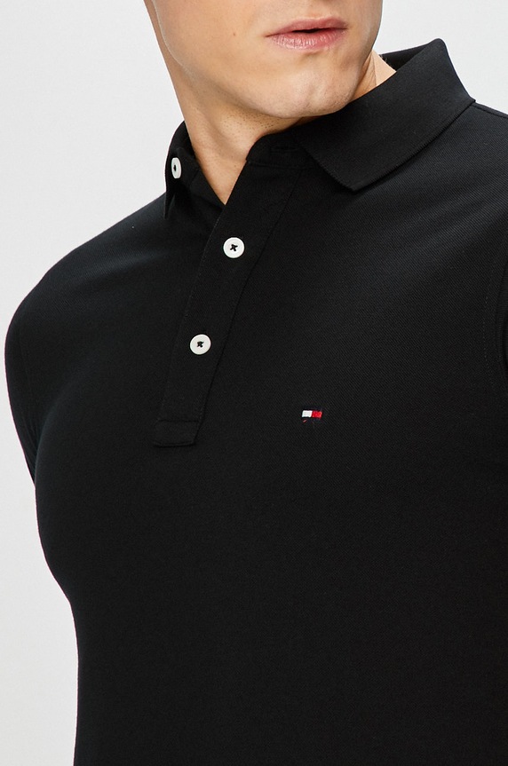 Tommy Hilfiger - Πόλο MW0MW04975 μαύρο AA00