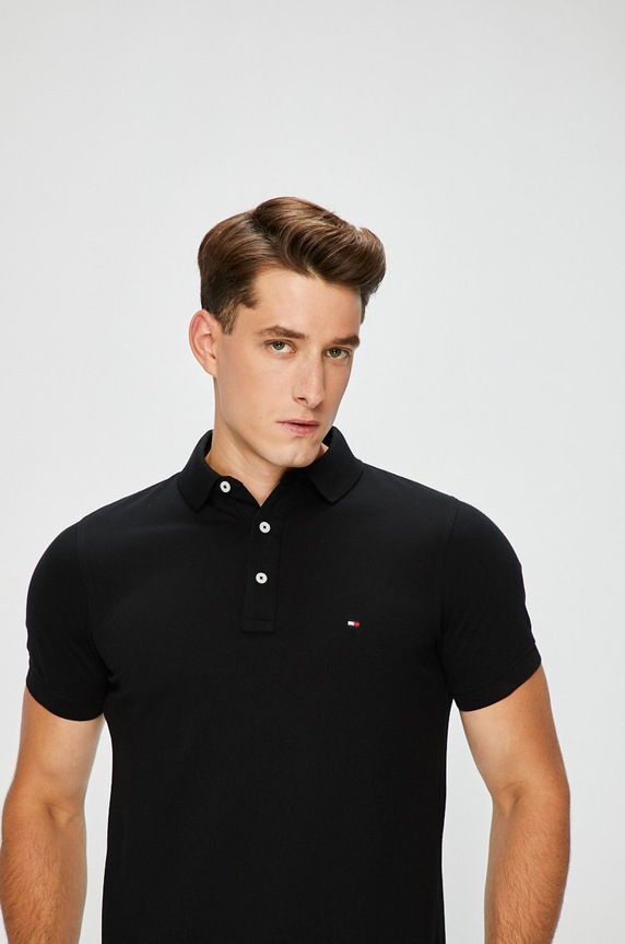 Tommy Hilfiger - Πόλο MW0MW04975 μαύρο