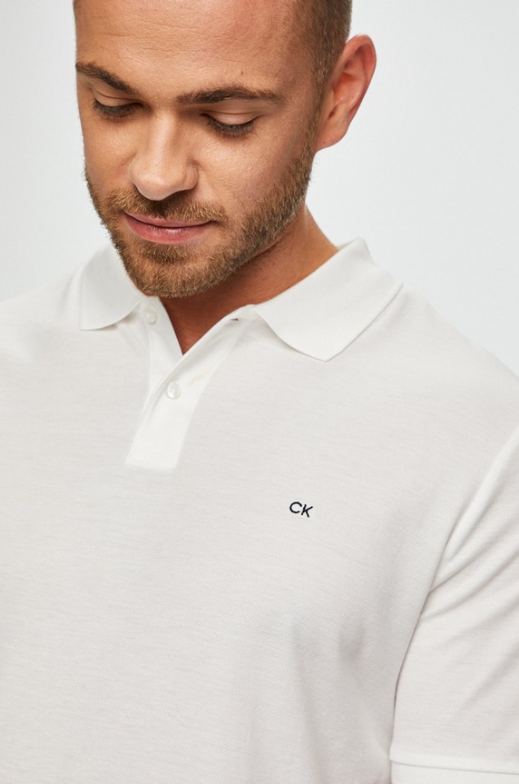 Calvin Klein - Poló fehér K10K102964