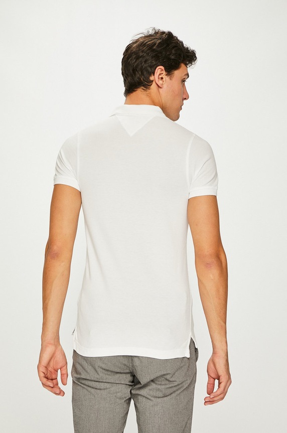 Oblečenie Tommy Jeans - Pánske polo tričko DM0DM04266 biela