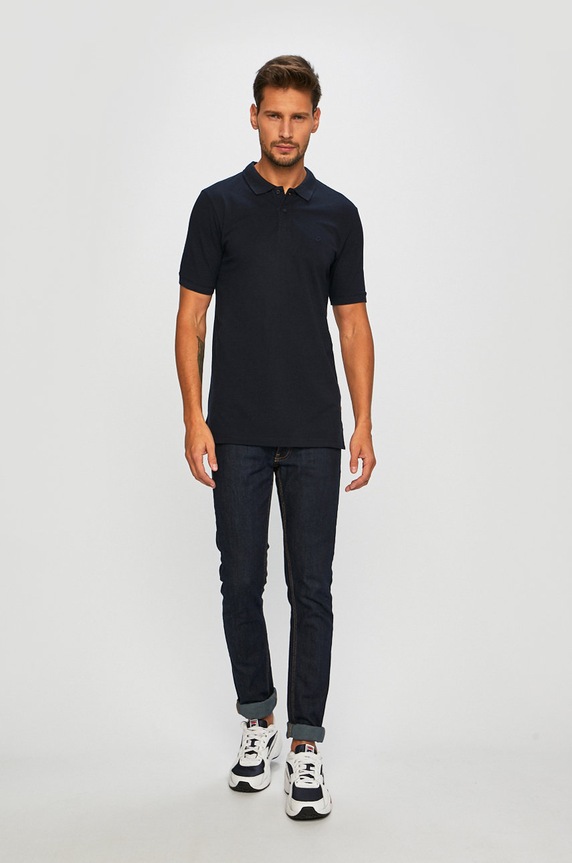 Jack & Jones - Pánske polo tričko 12136516 tmavomodrá AA00