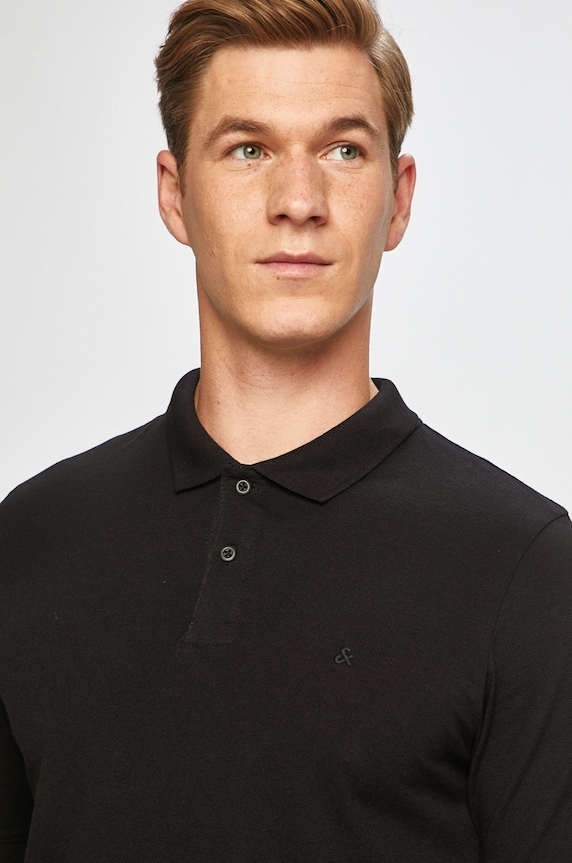 Jack & Jones - Pánske polo tričko čierna 12136516