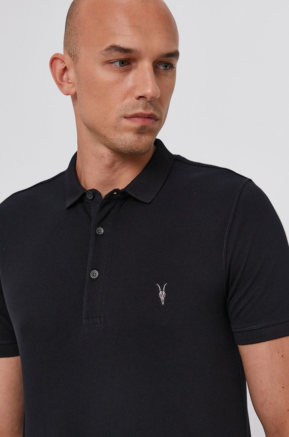 AllSaints - Polo tričko Reform Polo tmavomodrá MD051H