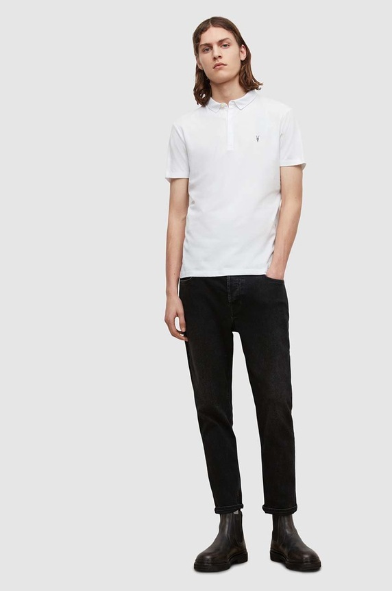 Odzież AllSaints – Polo BRACE SS POLO MD103H biały