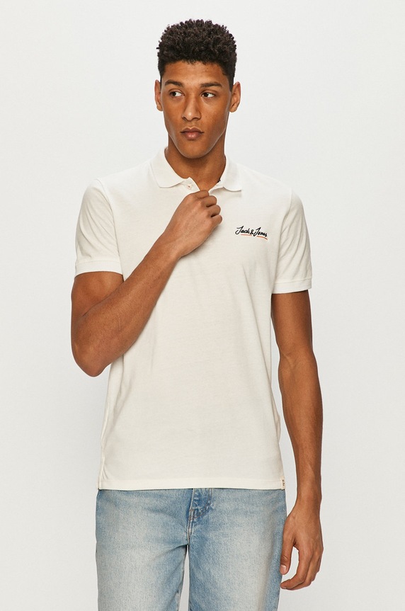 Jack & Jones - Polo bawełna biały 12186778