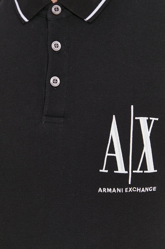 Armani Exchange Polo 8NZFPA.Z8M5Z.NOS 8NZFPA.Z8M5Z.NOS czarny