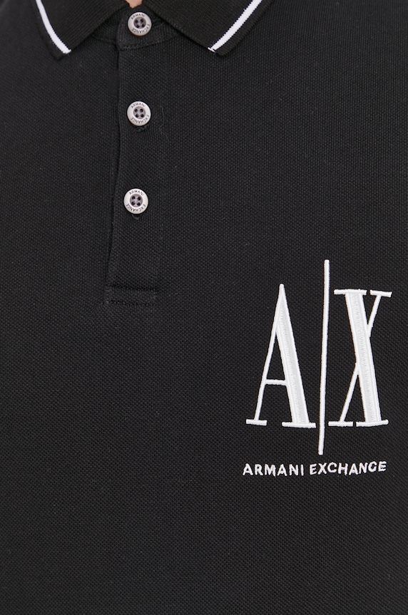 Armani Exchange Polo 8NZFPA.Z8M5Z.NOS 8NZFPA.Z8M5Z.NOS czarny