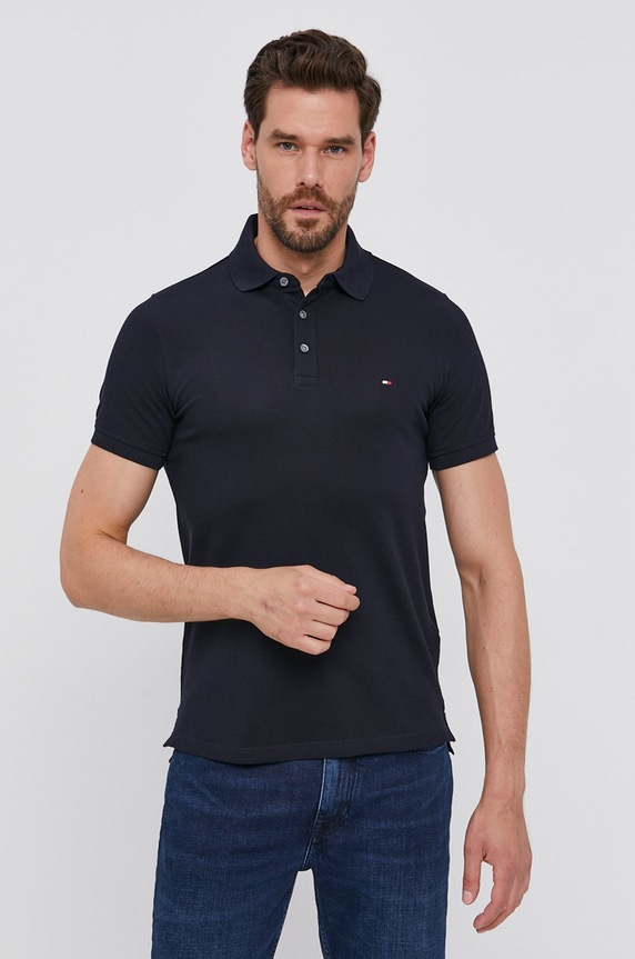 Polo majica Tommy Hilfiger bez uzorka mornarsko plava MW0MW17771.NOS