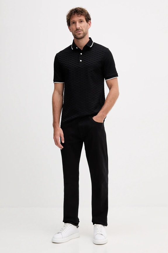 Emporio Armani polo bawełniane 8N1FP0.1JHWZ.NOS czarny AA00